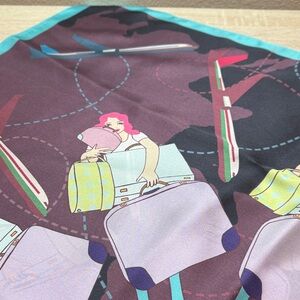 Centinelle 100% Silk Graphic Print Scarf